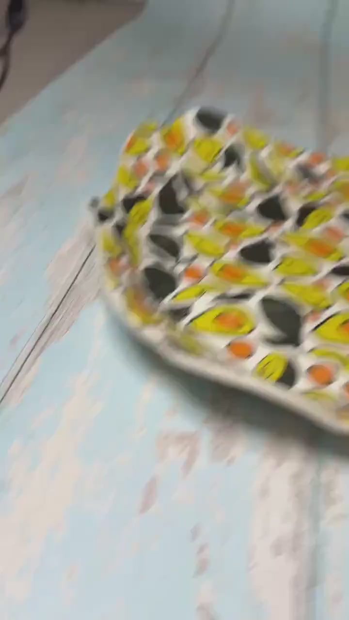 Green Avocado Platter, Large Handmade Rectangle Ceramic Plate