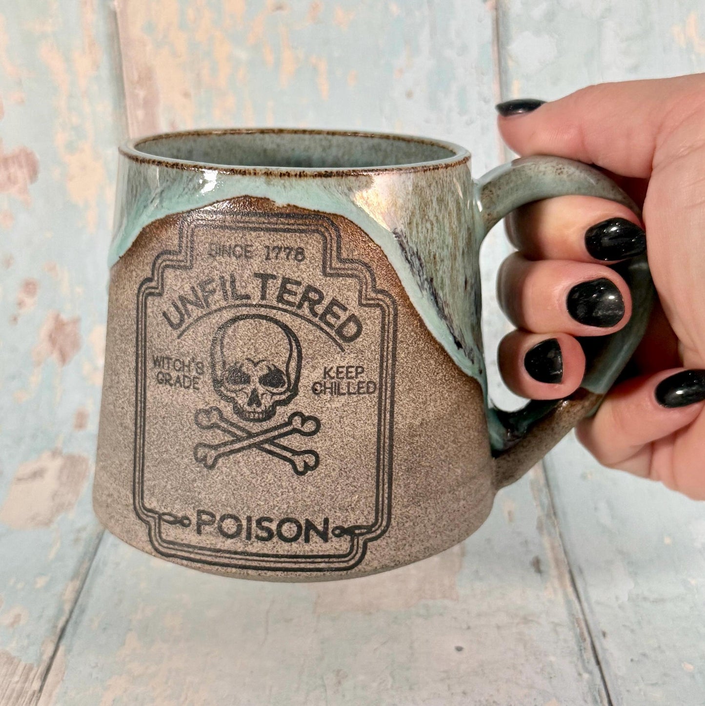 Red and Green Halloween Spooky Poison Mug