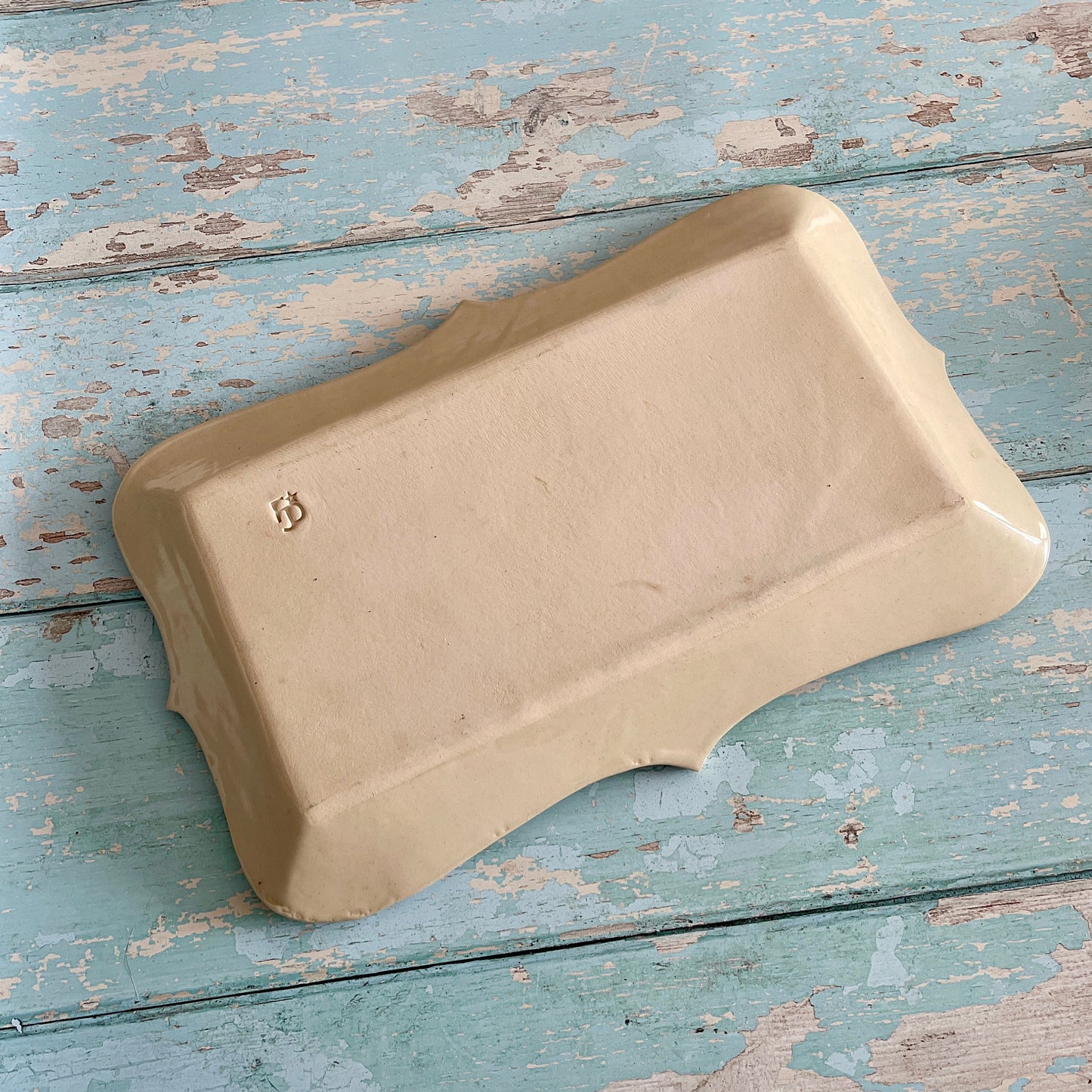 Purple Floral Platter, Shabby Chic Plate Tray