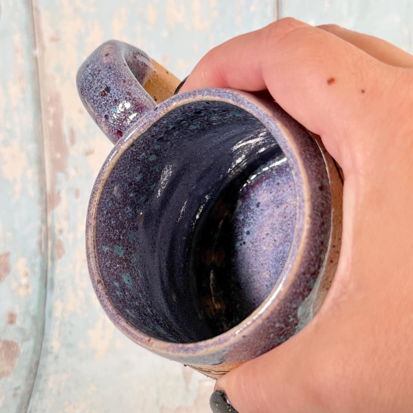 Purple Octopus Ink Halloween Witch Label Mug, Spooky Season Cup