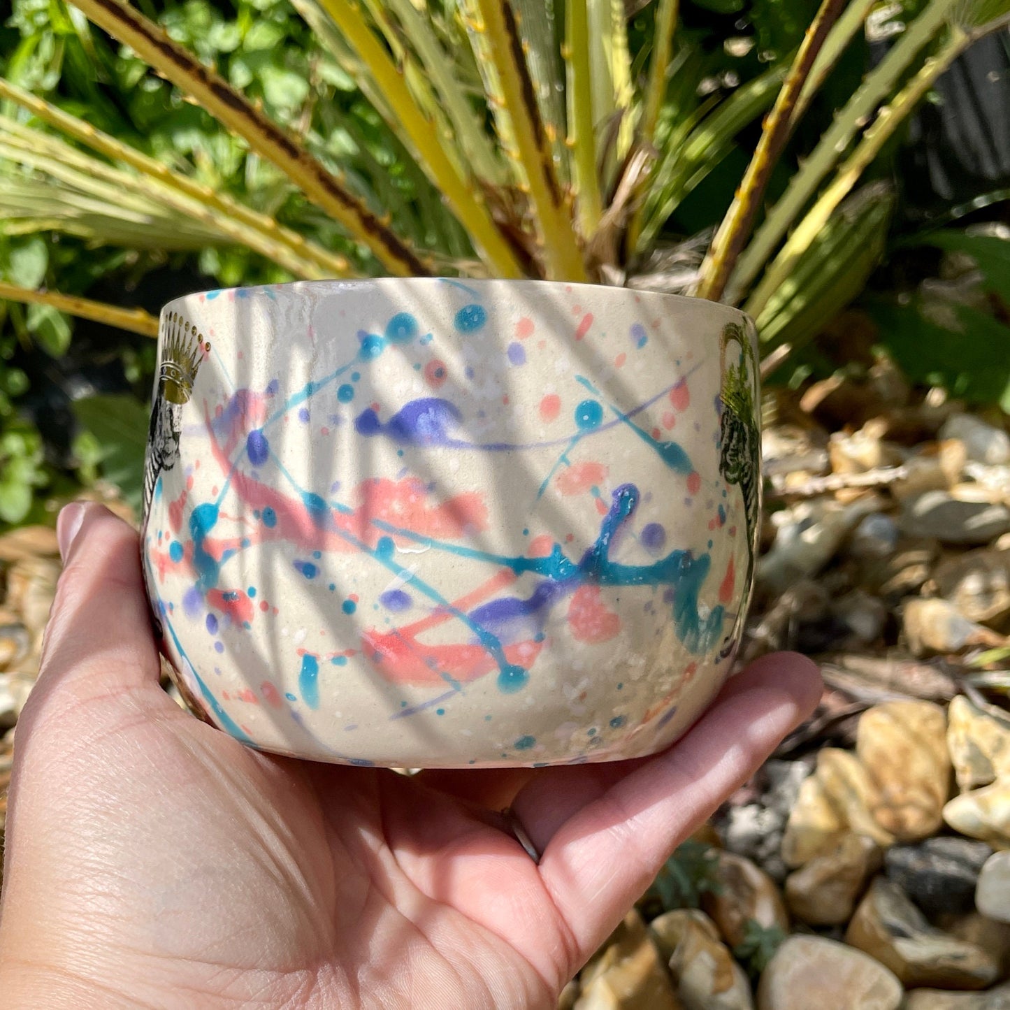 Colourful Leopard Mug, Large Ceramic Cup