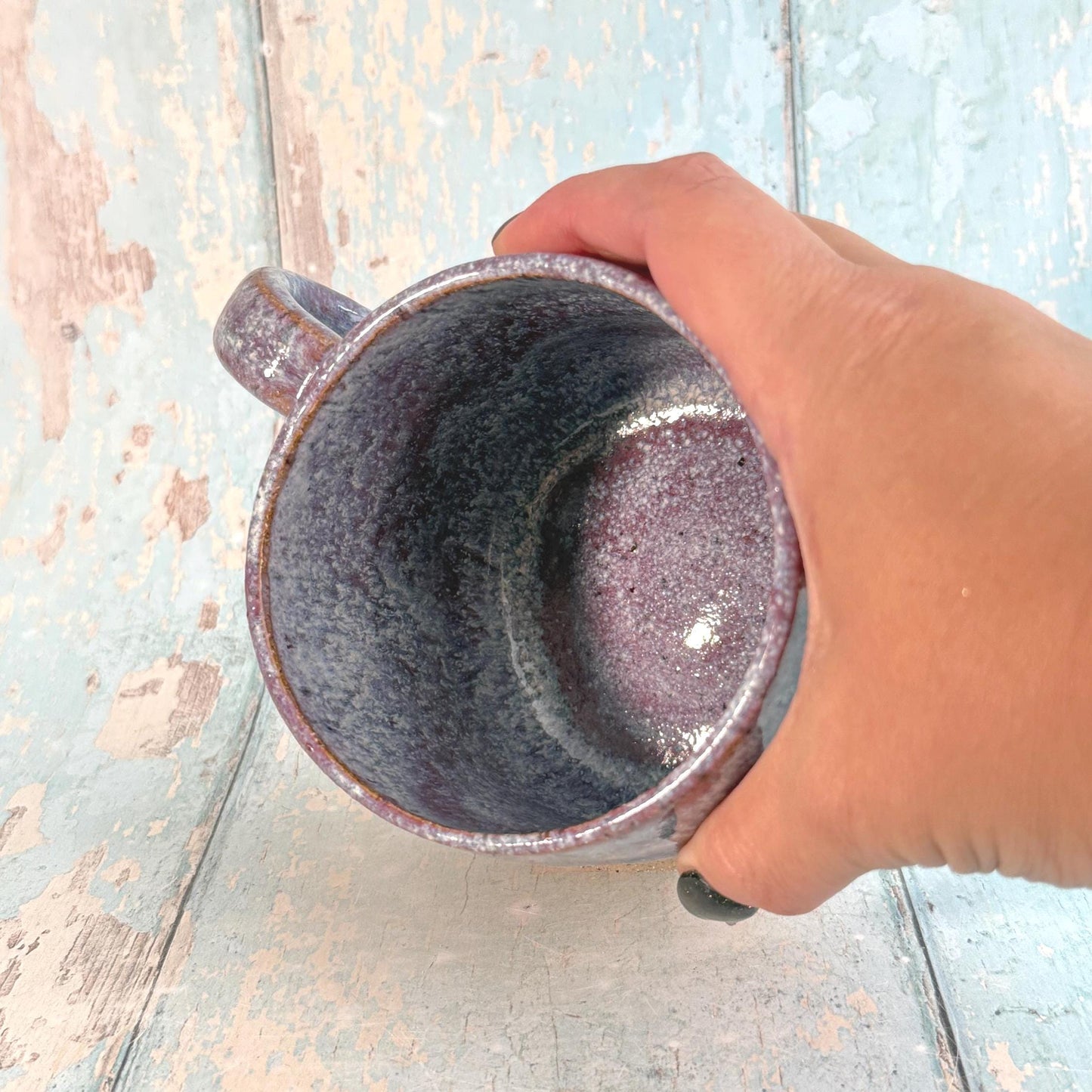 Purple Mushroom Mug, Fungi Ceramic Cup