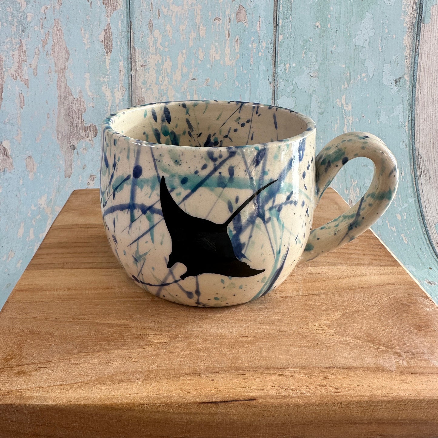 Manta Ray Mug, Large Ceramic Cup
