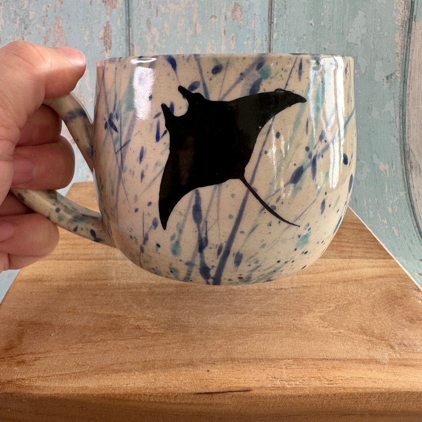 Manta Ray Mug, Large Ceramic Cup