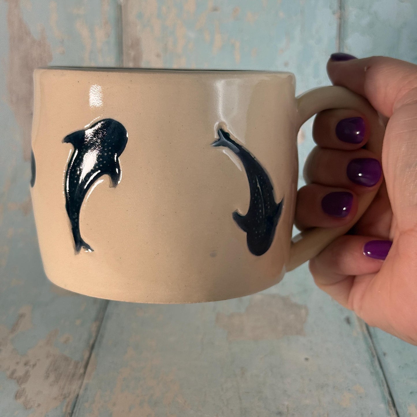 Whale Shark Mug, Large Ceramic Cup