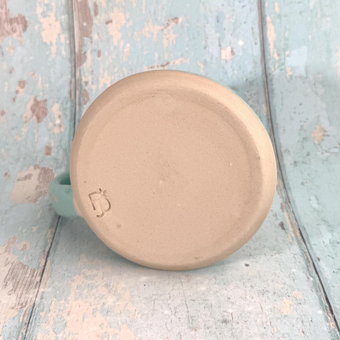 Turquoise Moon & Star Celestial Mug, Large Ceramic Cup