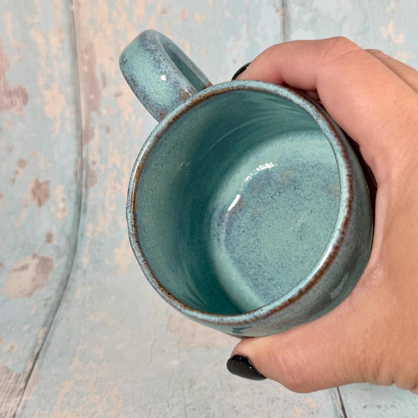 Turquoise "Mermaid Tears" Label Mug Halloween Spooky Season Cup