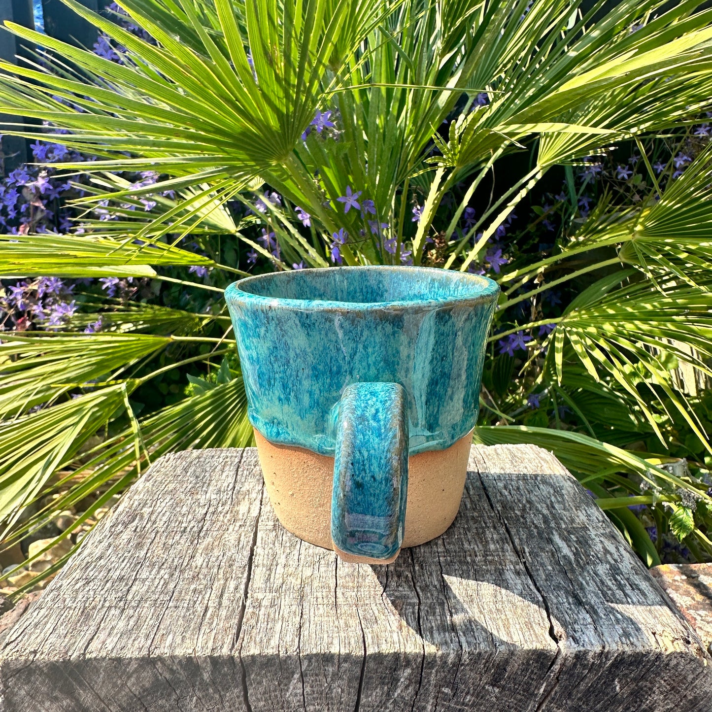 Turquoise Ceramic Mug, Handmade Cup