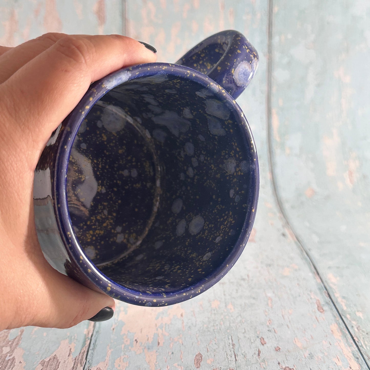 Blue Moon Mug, Large Ceramic Cup