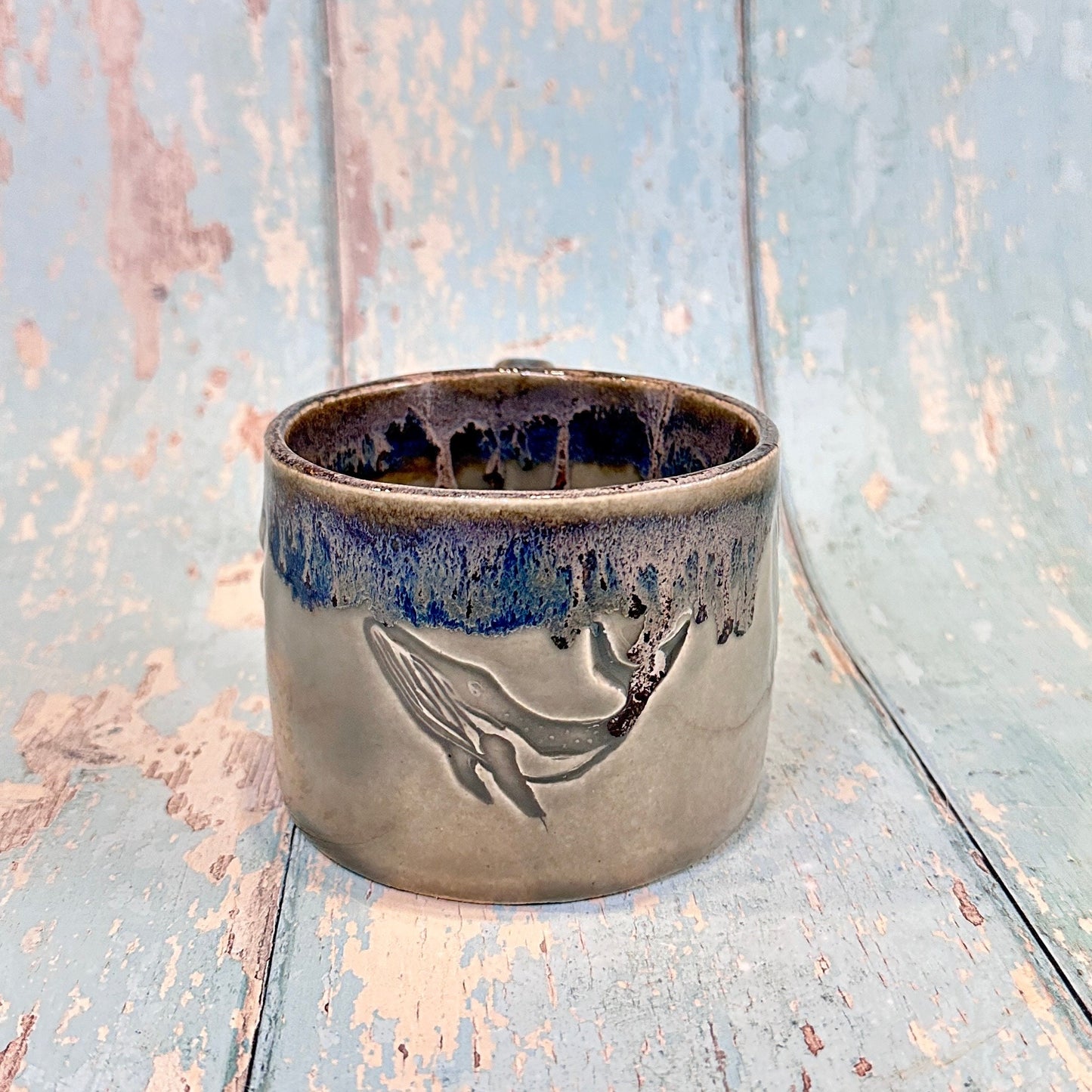 Grey Humpback Whale Mug, Large Ceramic Cup