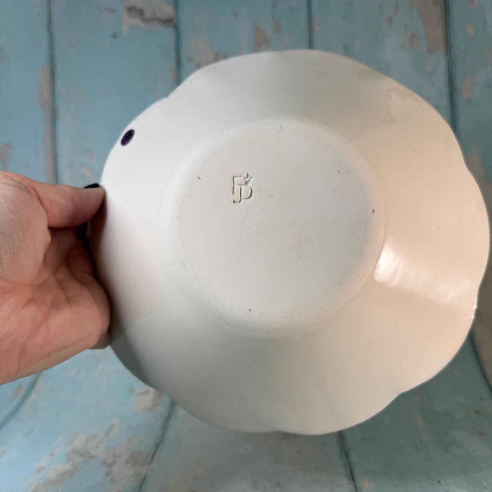 Black and White Skull Bowl - FJD Ceramics
