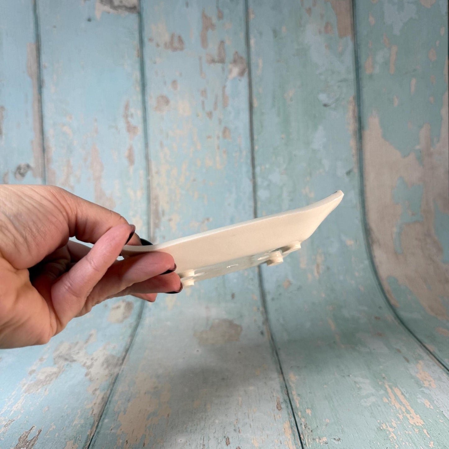 Black & White Heart Ceramic Soap Dish - FJD Ceramics