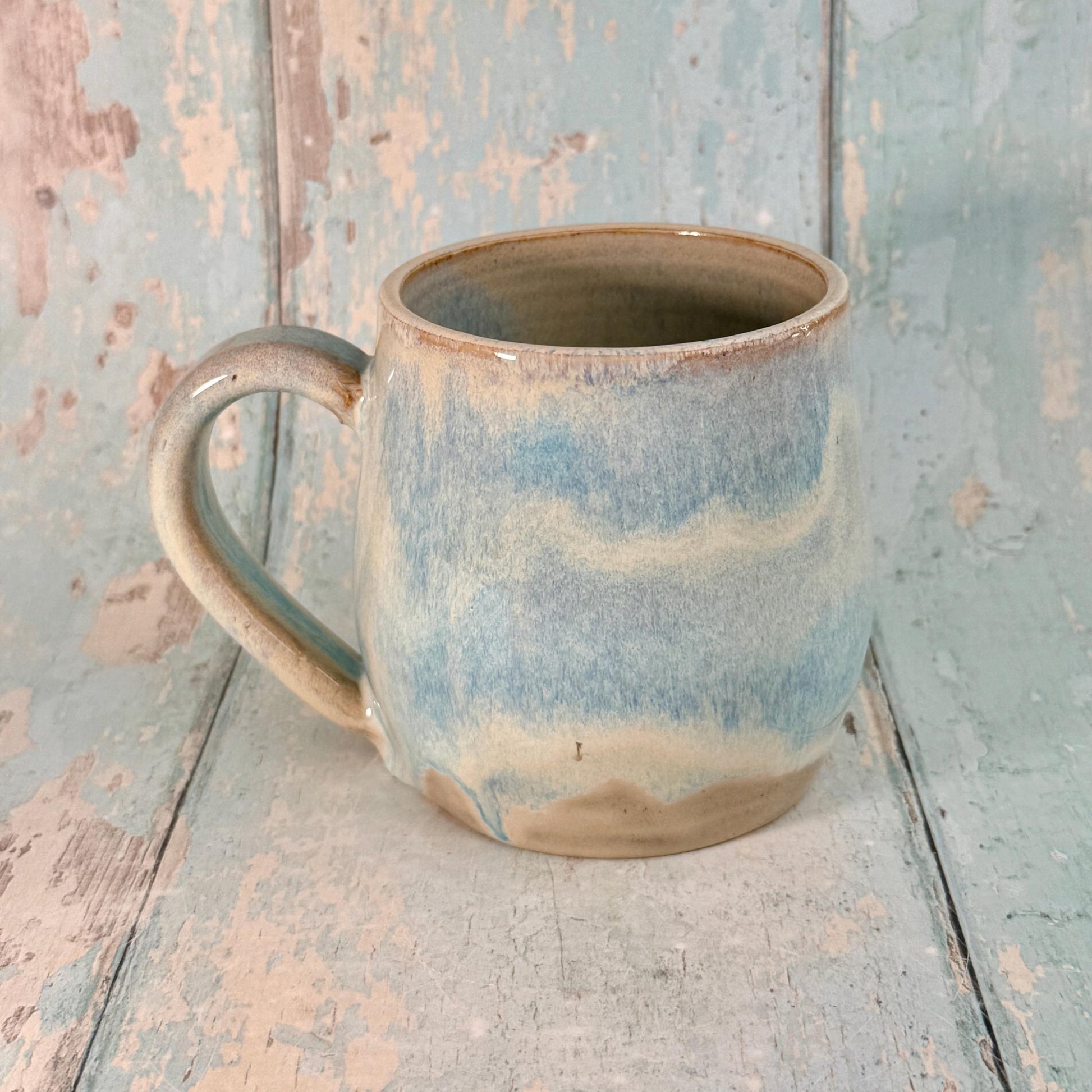Blue and Gold Northern Star Mug, Handmade Ceramic Mug - FJD Ceramics