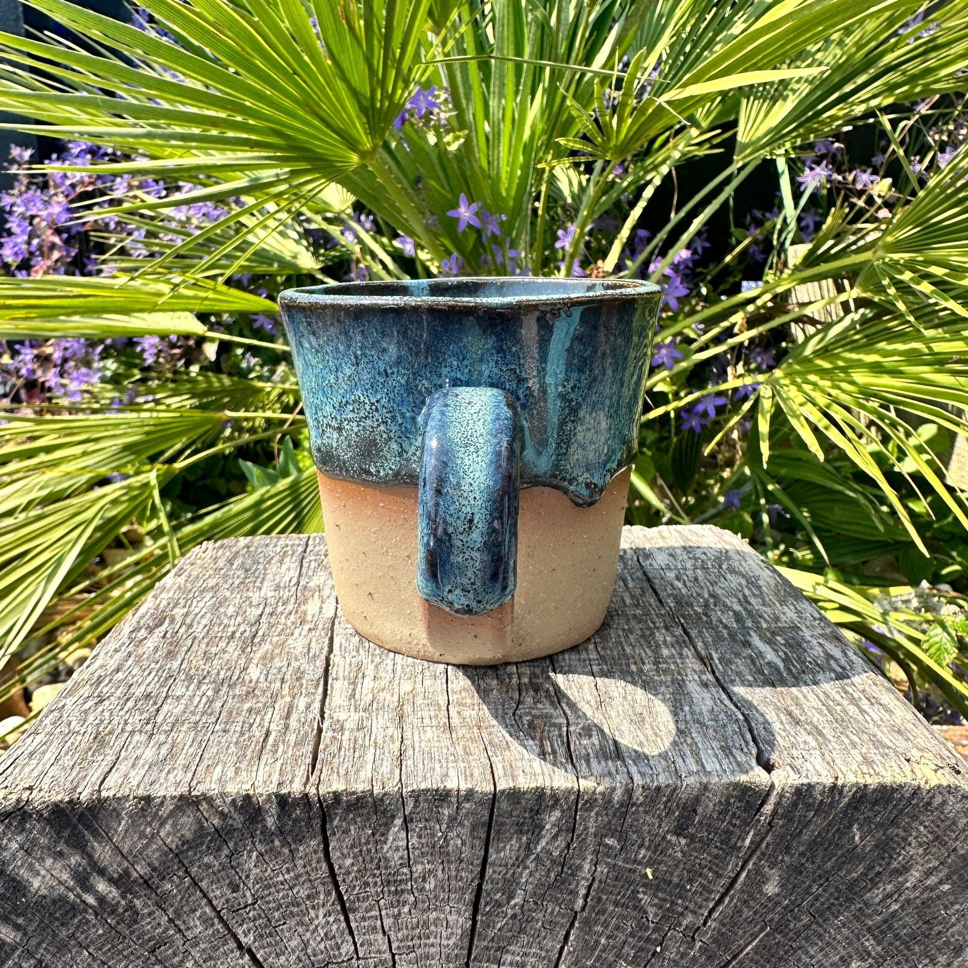 Blue Ceramic Mug, Handmade Pottery Cup - FJD Ceramics