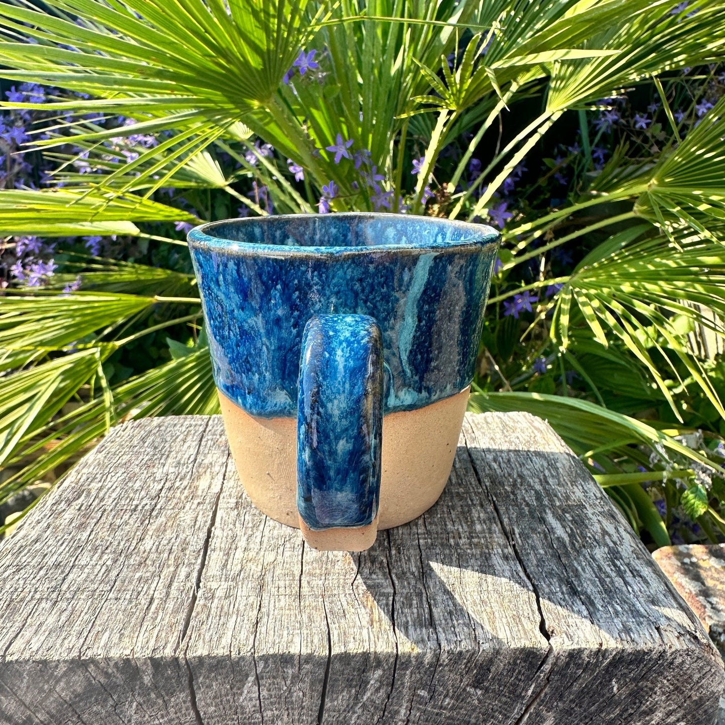 Blue Ceramic Mug, Handmade Pottery Cup - FJD Ceramics