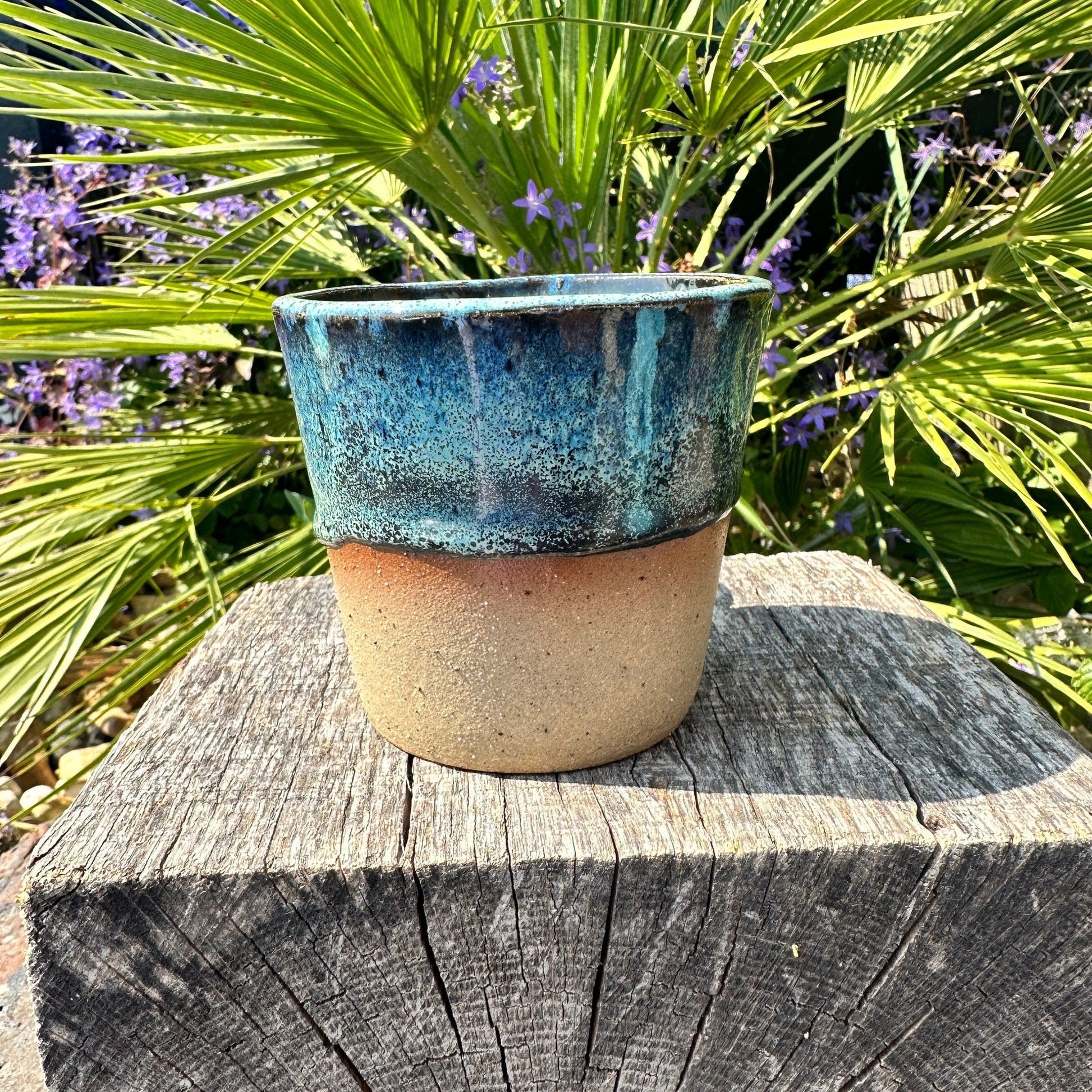 Blue Ceramic Mug, Handmade Pottery Cup - FJD Ceramics