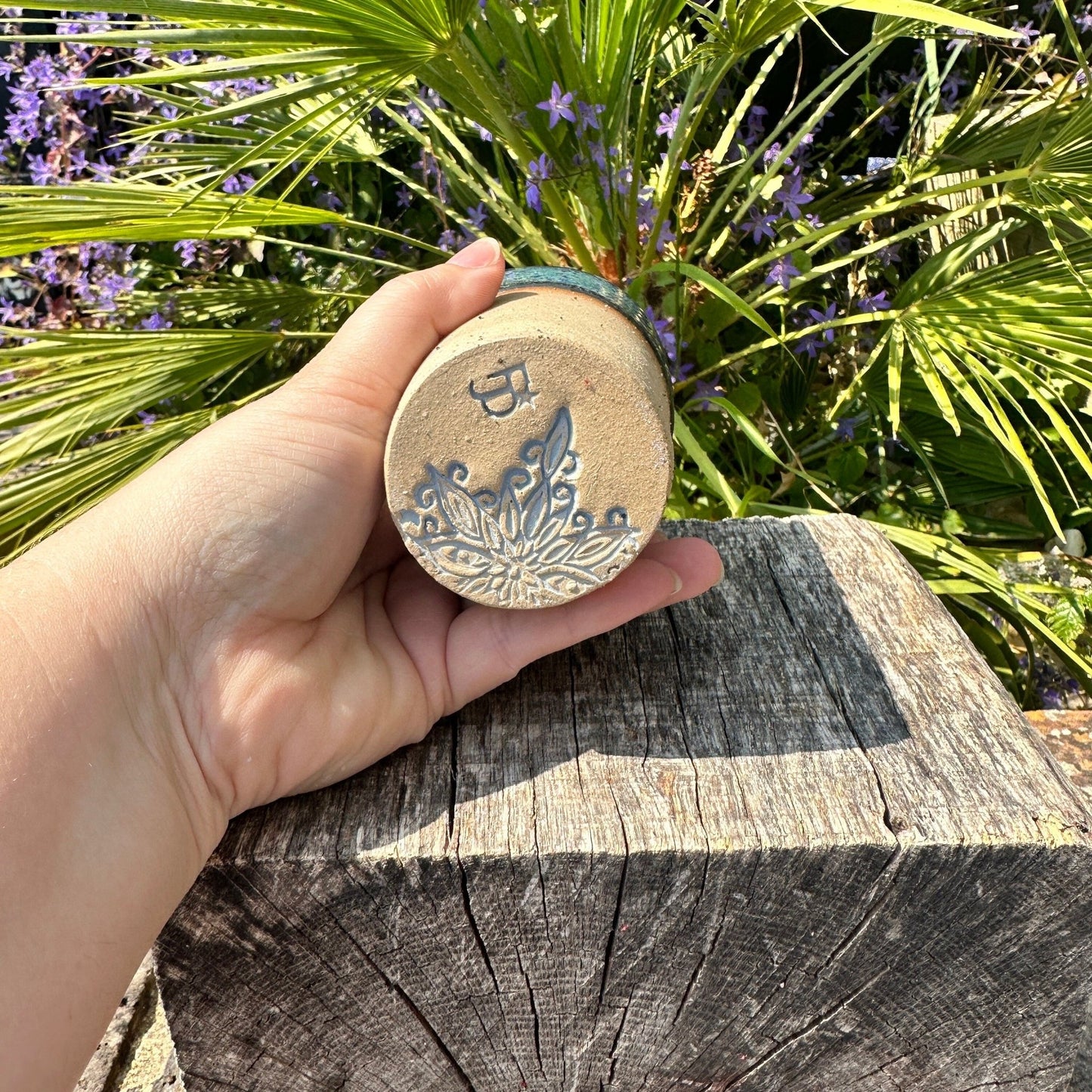 Blue Ceramic Tumbler, Handmade Modern Cup - FJD Ceramics