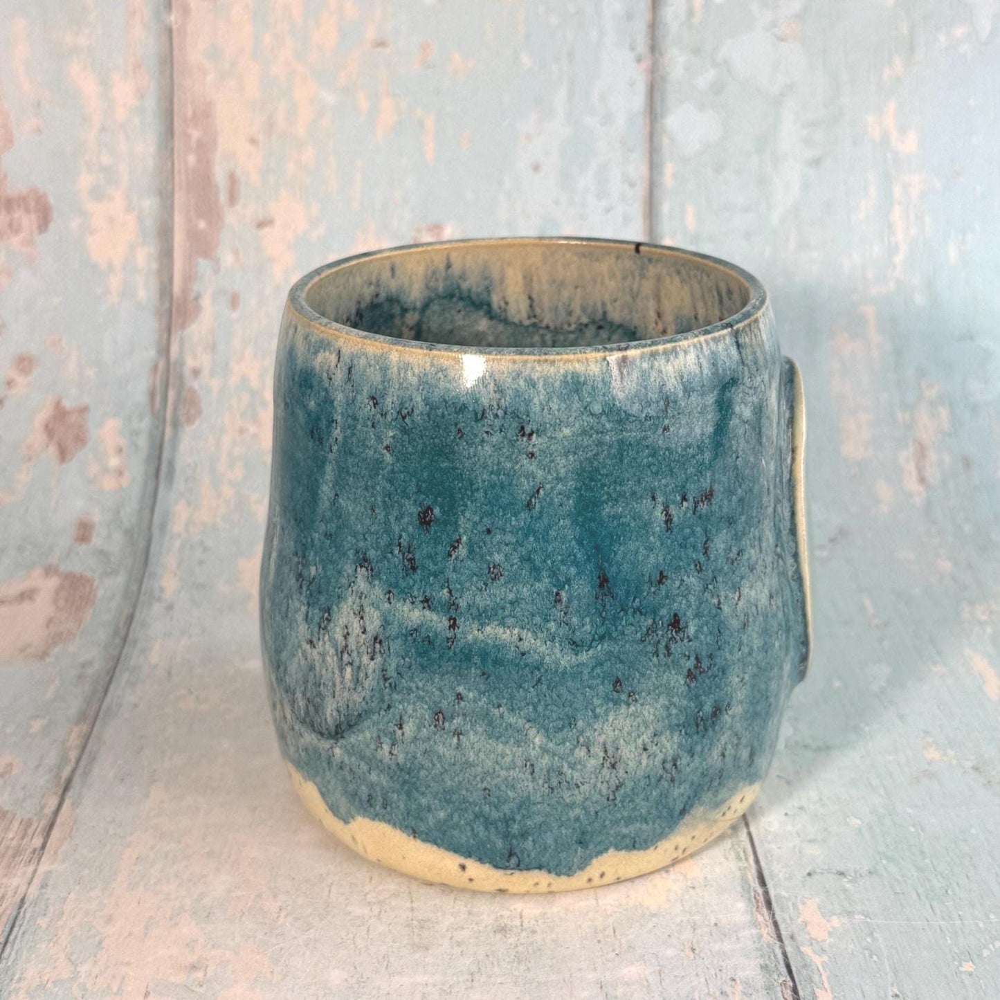 Blue & Green Seahorse Mug, Large Ceramic Cup - FJD Ceramics