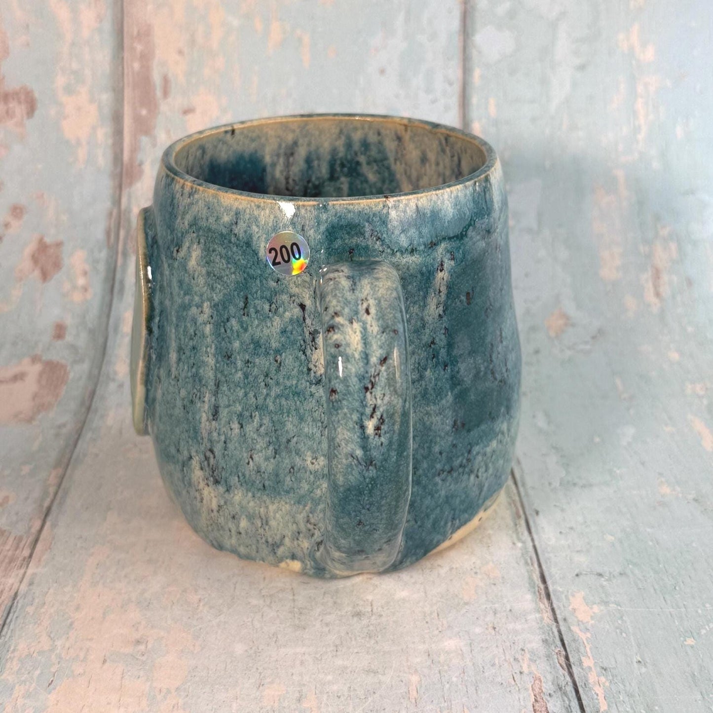 Blue & Green Seahorse Mug, Large Ceramic Cup - FJD Ceramics