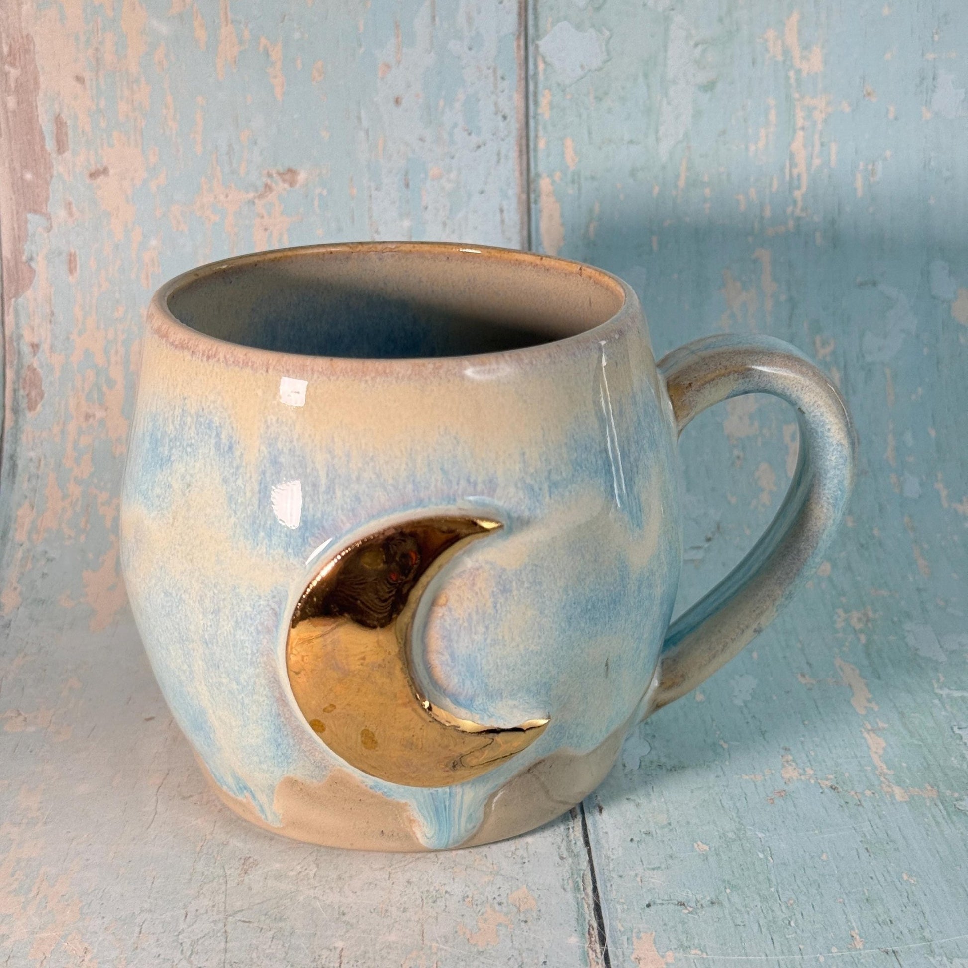 Blue Moon Mug, Large Ceramic Cup - FJD Ceramics