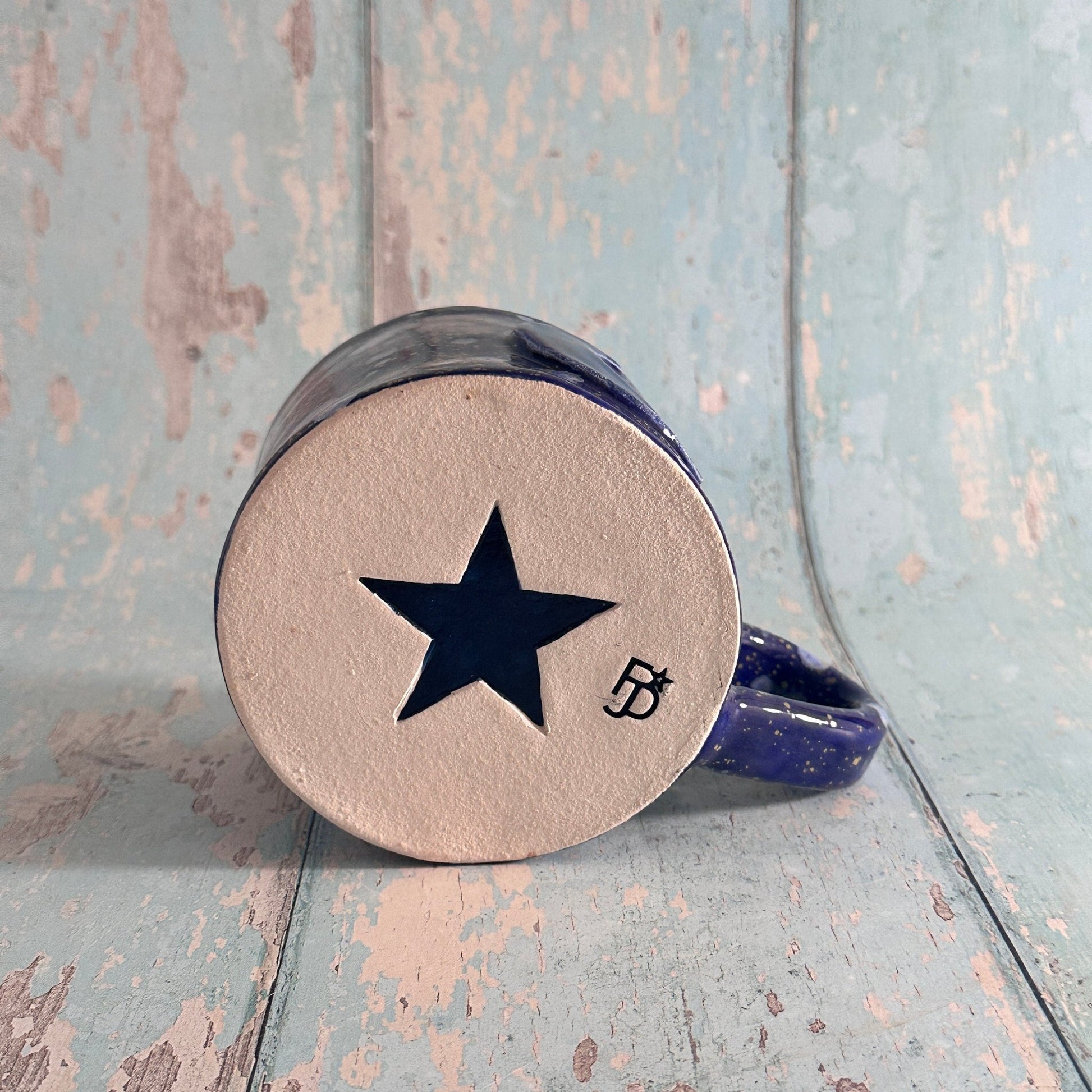 Blue Moon Mug, Large Ceramic Cup - FJD Ceramics