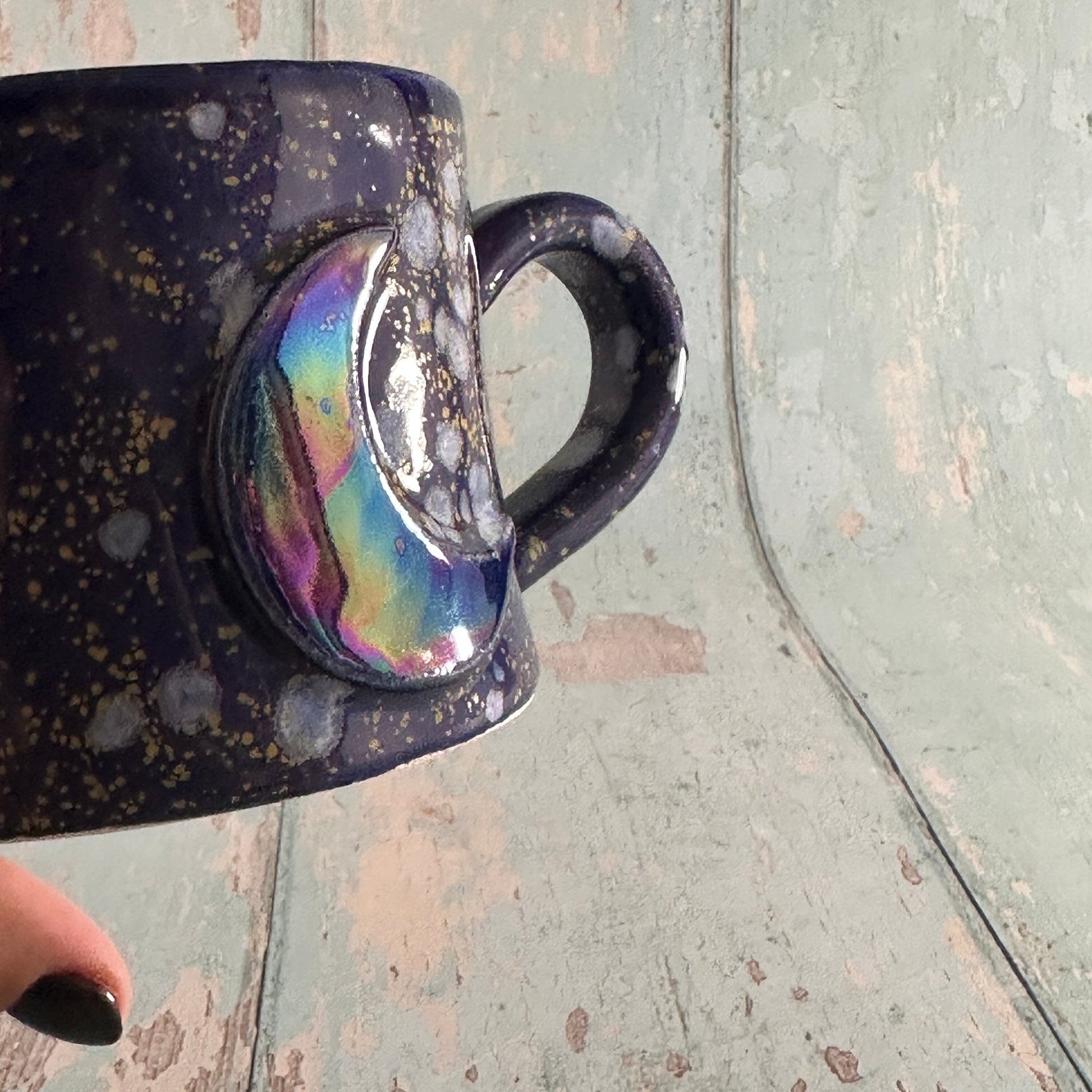 Blue Moon Mug, Large Ceramic Cup - FJD Ceramics