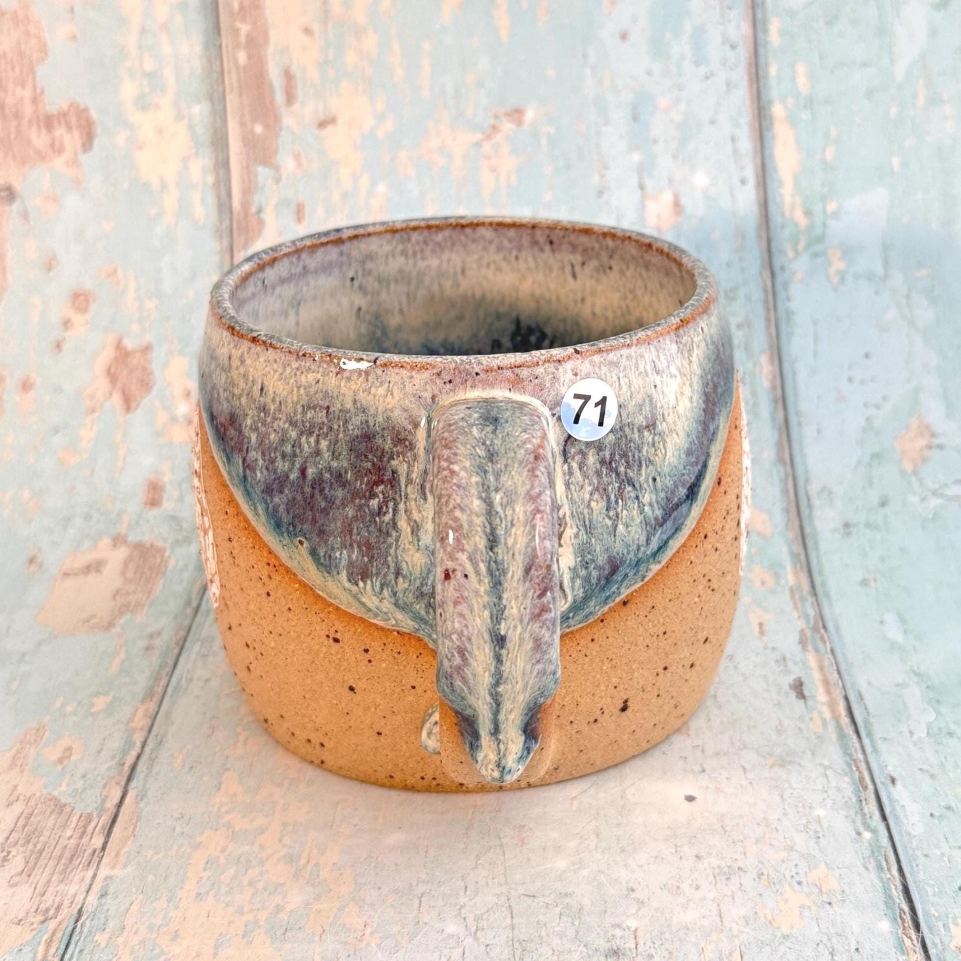 Blue Mushroom Mug, Fungi Ceramic Cup - FJD Ceramics