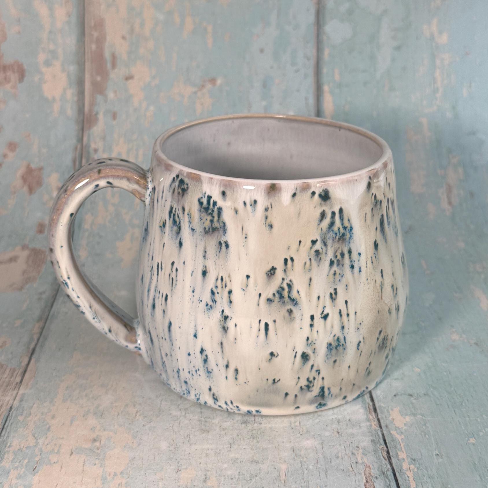 Blue Seahorse Mug, Large Ceramic Cup - FJD Ceramics