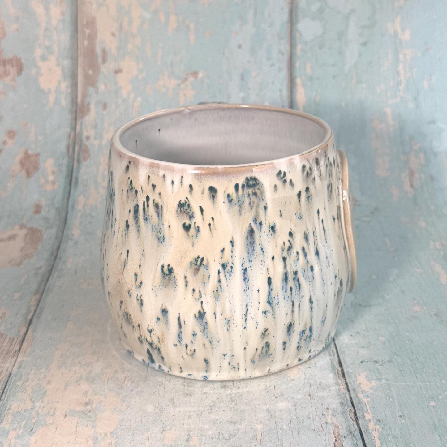 Blue Seahorse Mug, Large Ceramic Cup - FJD Ceramics