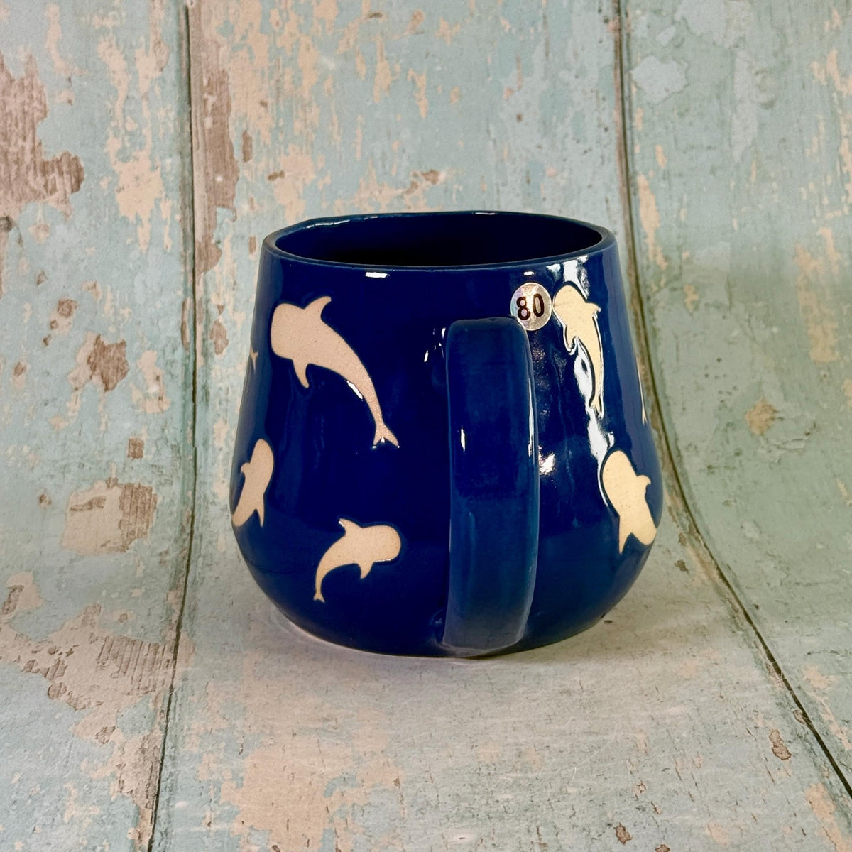 Blue Whale Shark Mug, Large Ceramic Cup - FJD Ceramics
