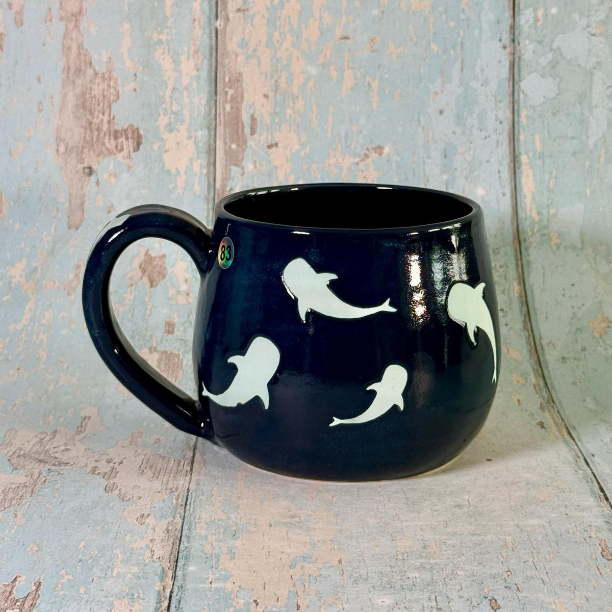 Blue Whale Shark Mug, Large Ceramic Cup - FJD Ceramics