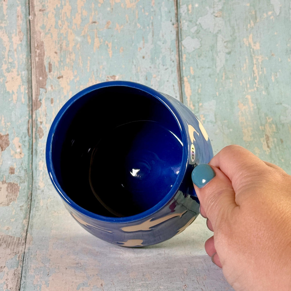 Blue Whale Shark Mug, Large Ceramic Cup - FJD Ceramics