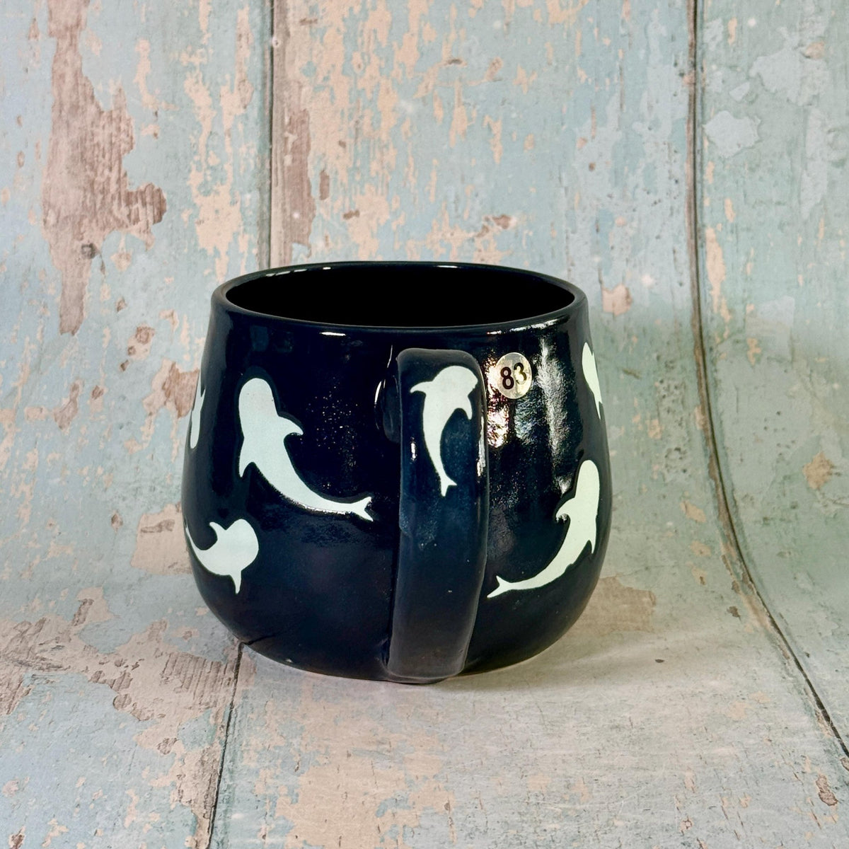 Blue Whale Shark Mug, Large Ceramic Cup - FJD Ceramics