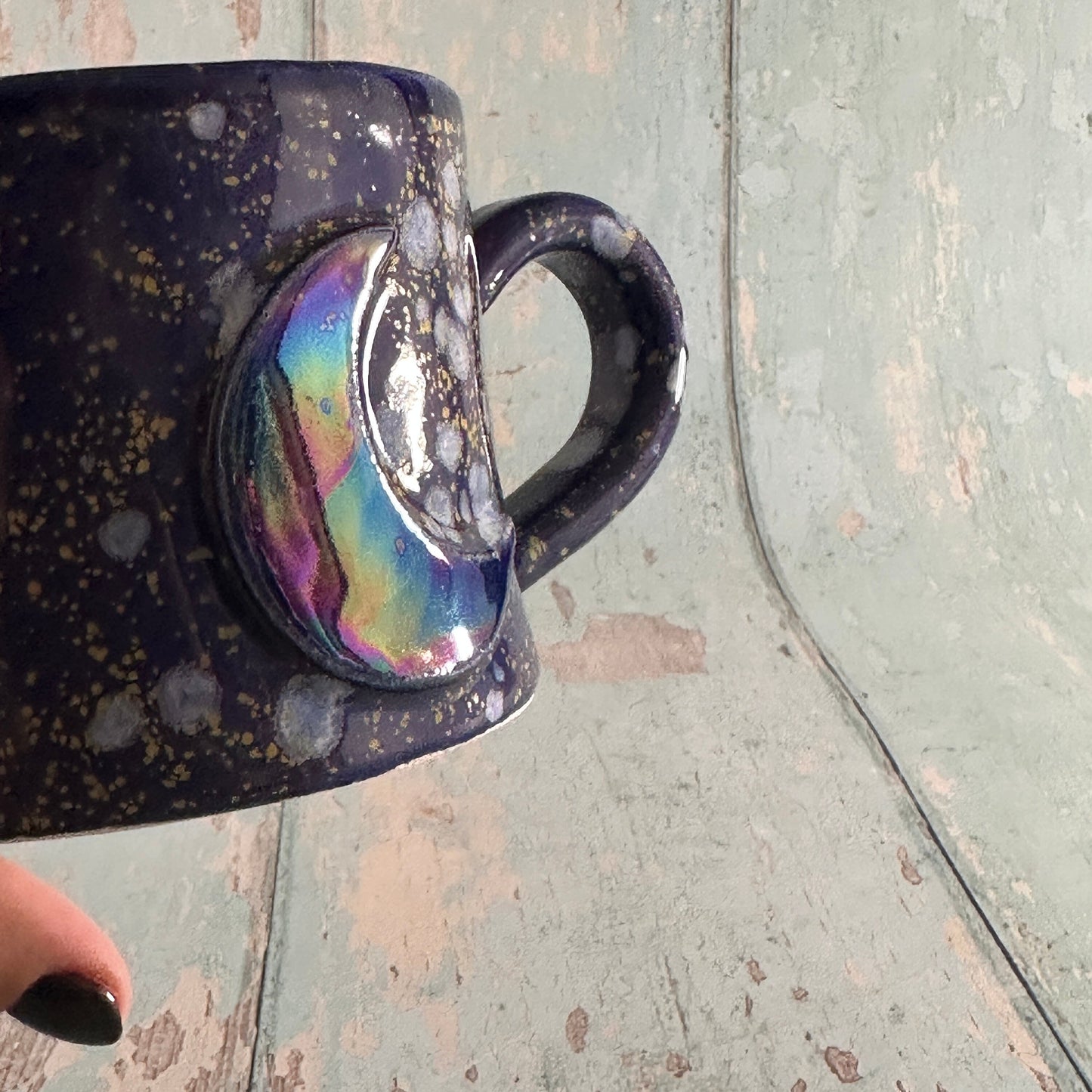 Blue Moon Mug, Large Ceramic Cup