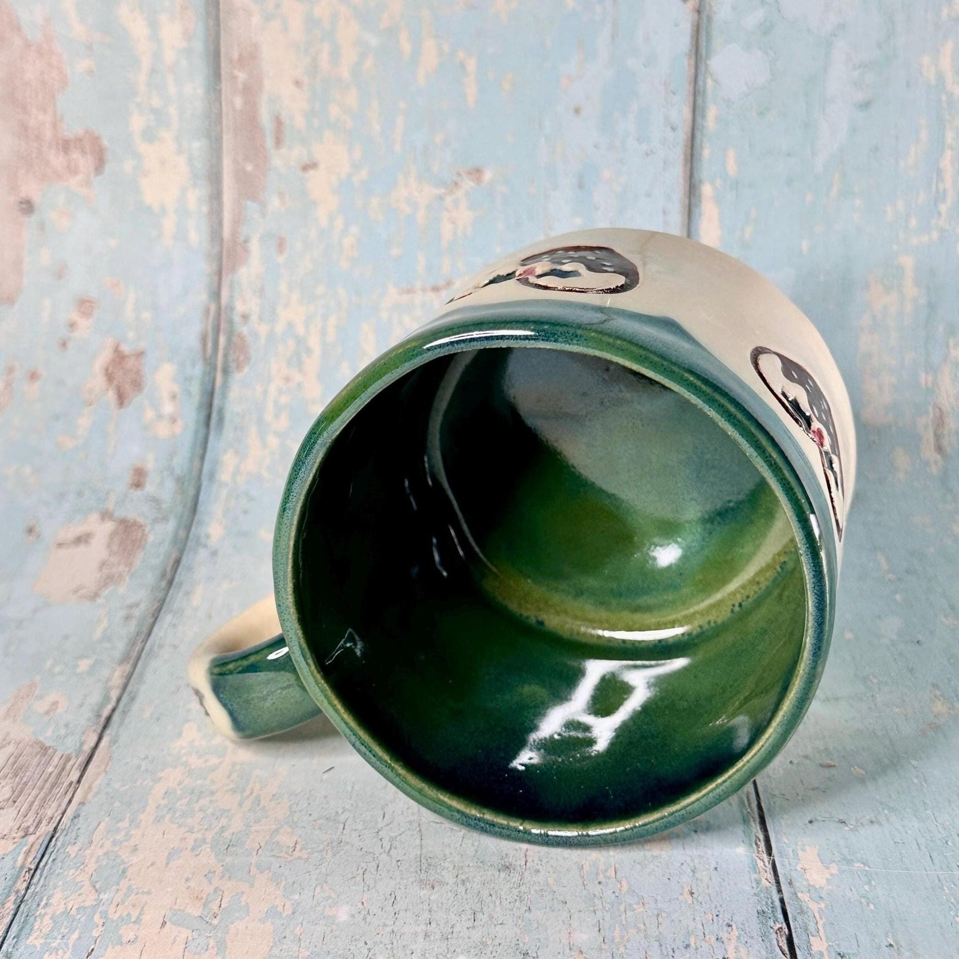 Christmas Pudding Mug, Handmade Ceramic Cup - FJD Ceramics