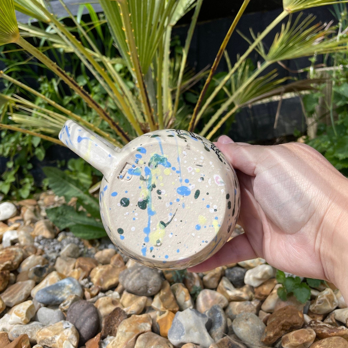 Colorful Royal Zebra Mug, Large Ceramic Cup - FJD Ceramics