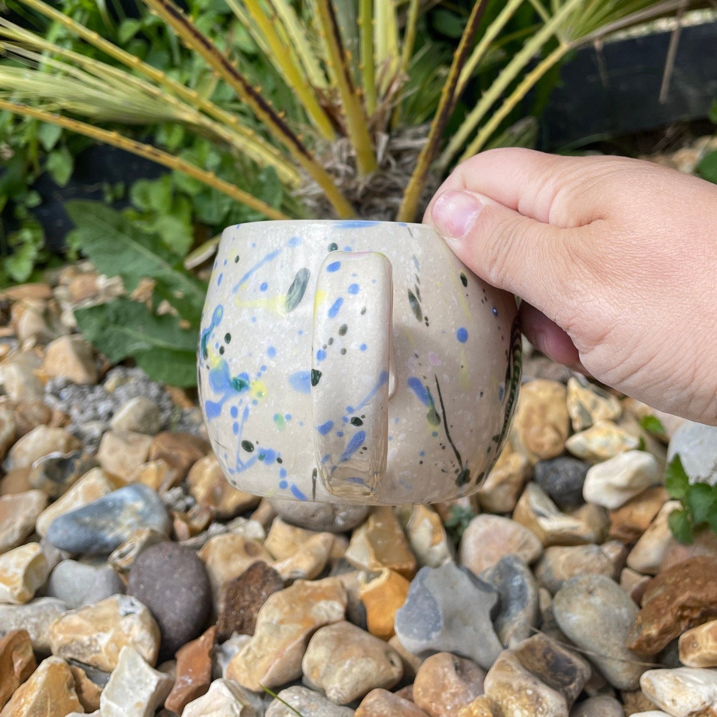 Colorful Royal Zebra Mug, Large Ceramic Cup - FJD Ceramics