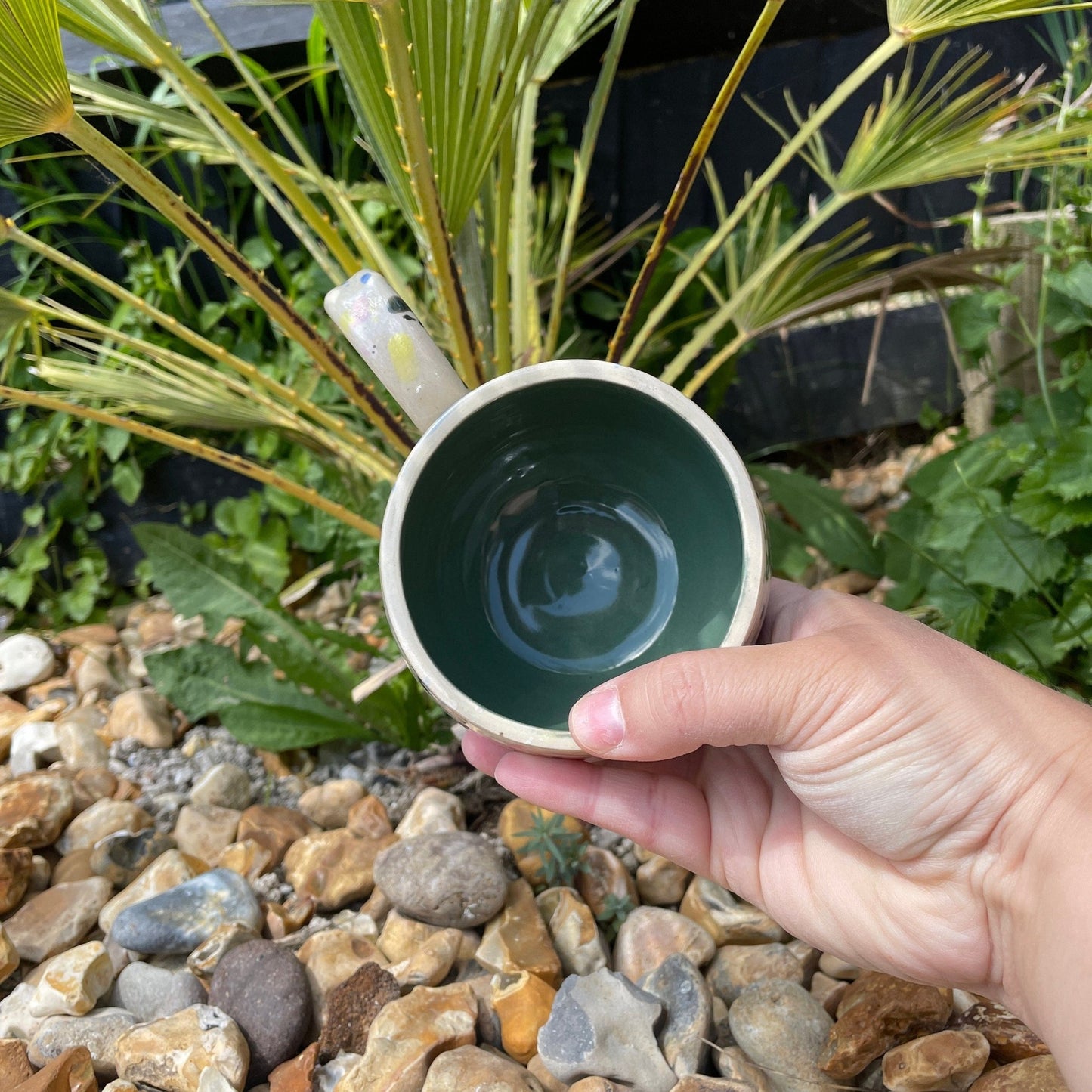 Colorful Royal Zebra Mug, Large Ceramic Cup - FJD Ceramics