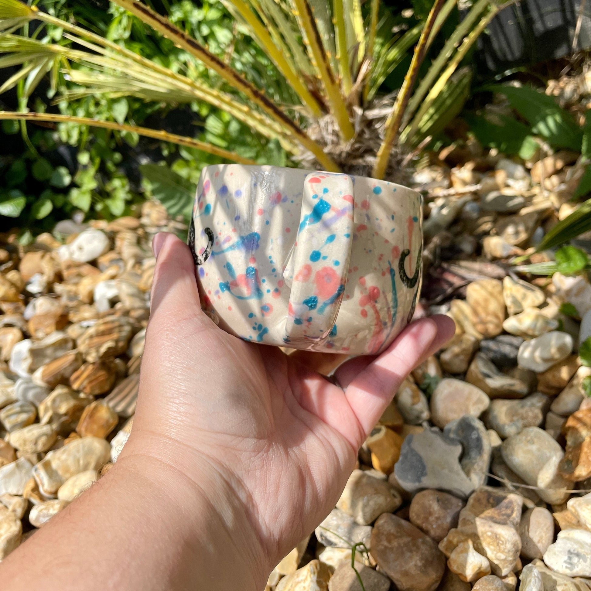 Colourful Leopard Mug, Large Ceramic Cup - FJD Ceramics