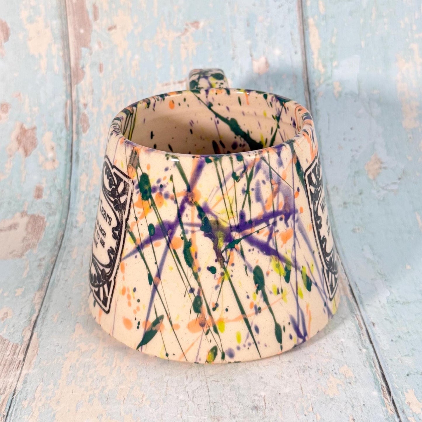 Colourful 'Witches Tears" Label Mug Halloween Spooky Season Cup - FJD Ceramics