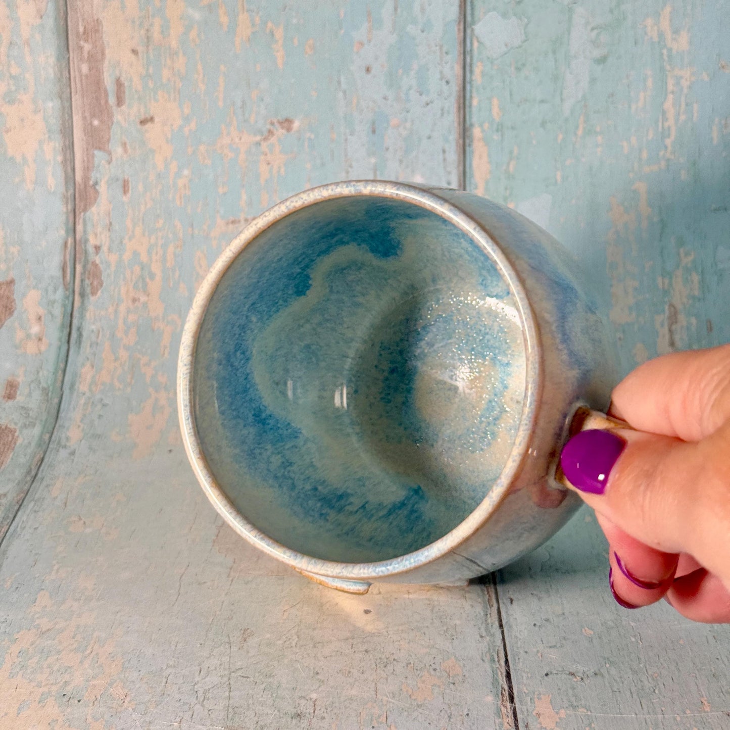 Blue Moon Mug, Large Ceramic Cup