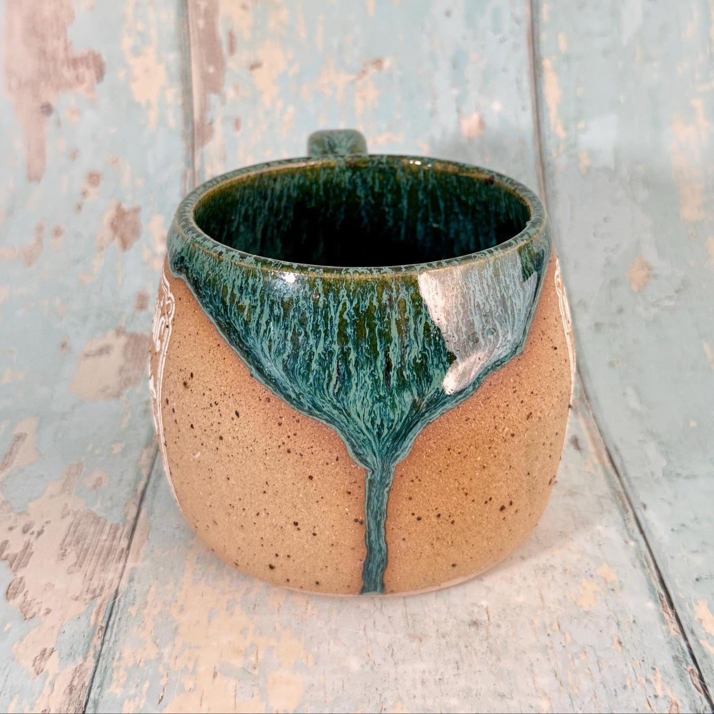 Green and White "Poison" Witch Label Mug Halloween Spooky Season Cup - FJD Ceramics