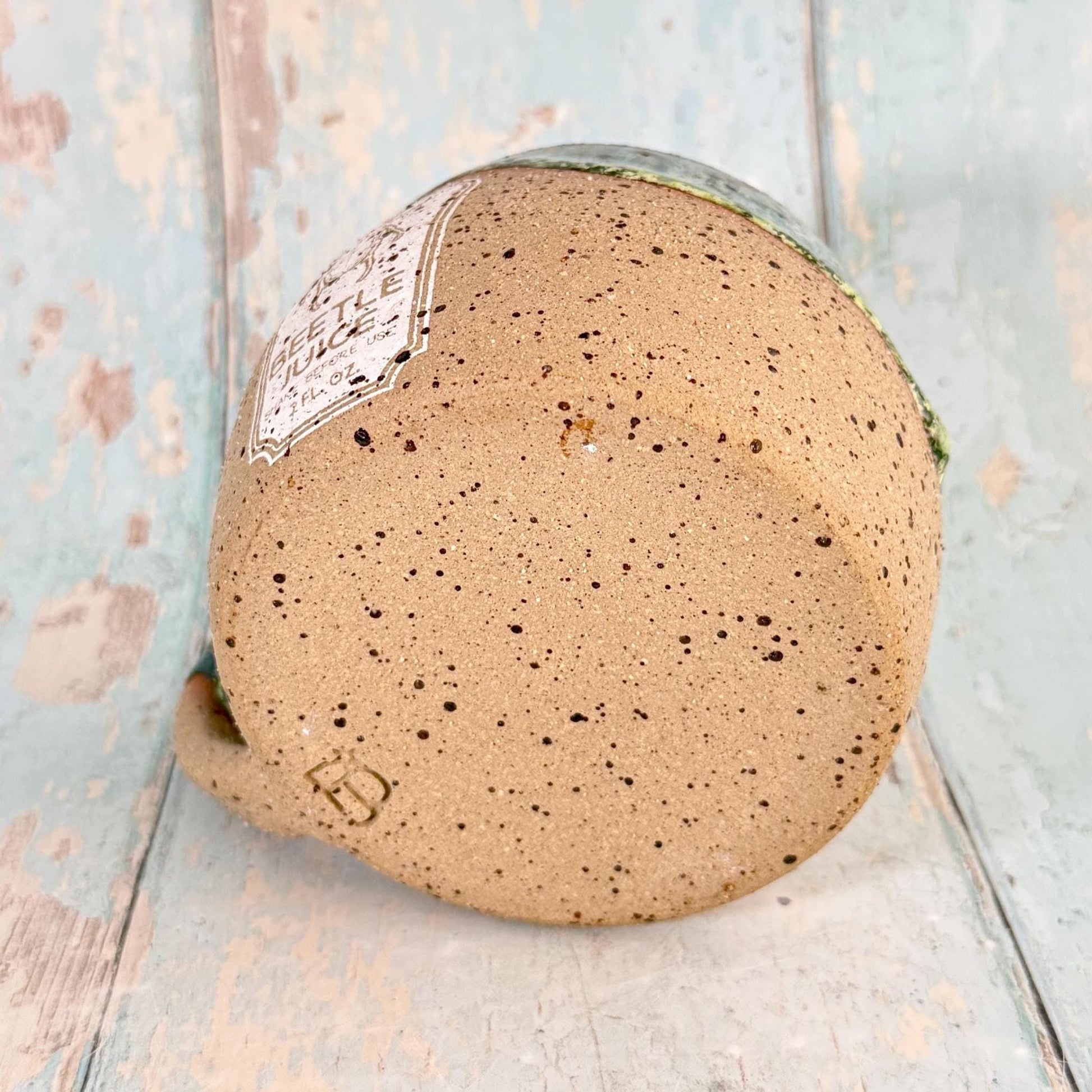 Green Beetle Juice Label Mug Halloween Spooky Season Cup - FJD Ceramics