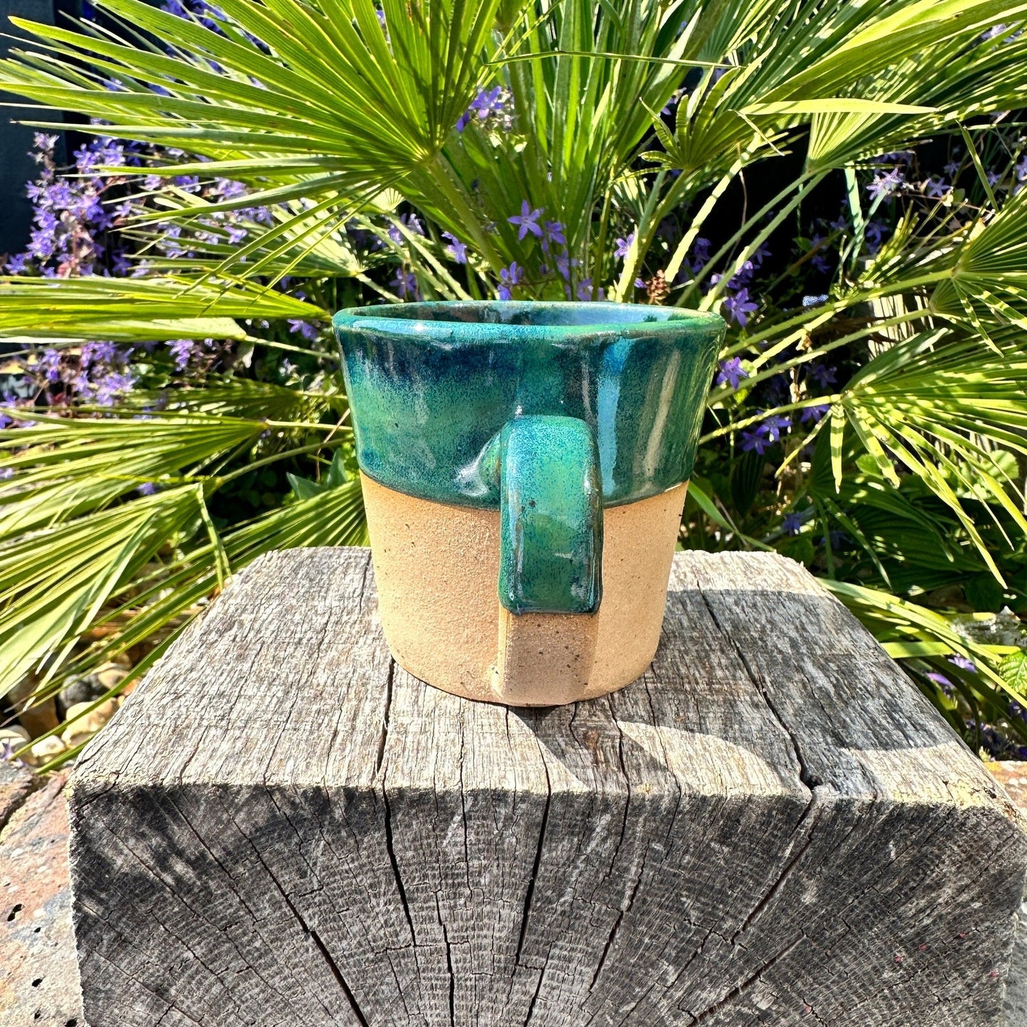 Green Ceramic Mug, Handmade Pottery Cup - FJD Ceramics