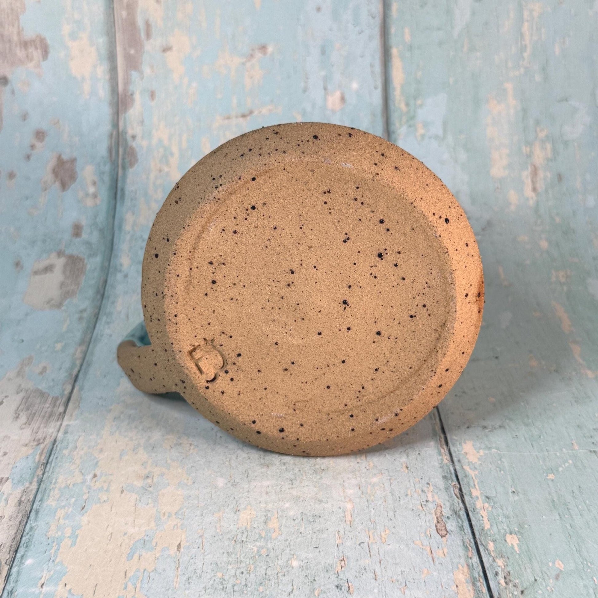 Green Christmas Tree Mug, Handmade Ceramic Cup - FJD Ceramics