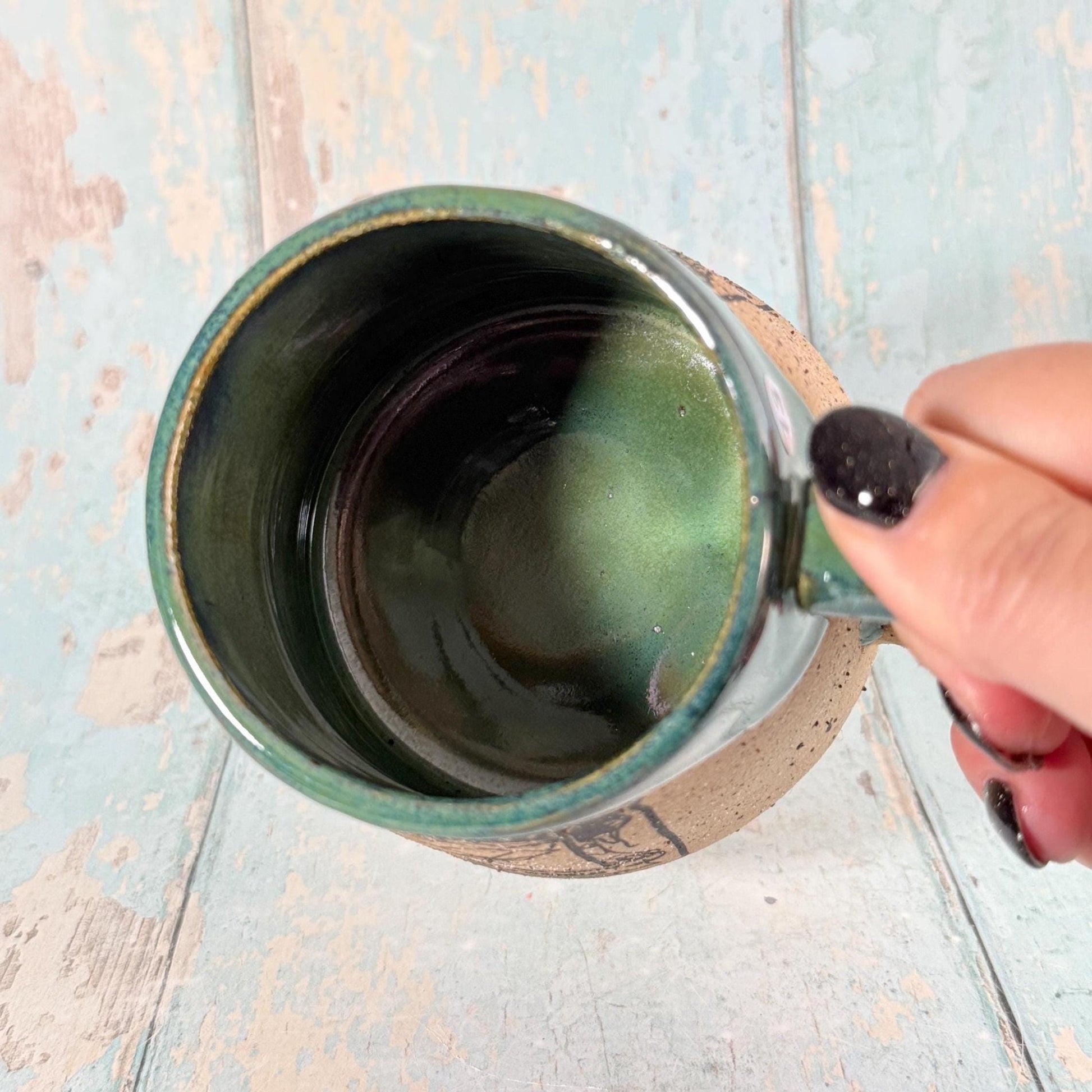 Green "Cobweb oil" Witch Label Mug Halloween Spooky Season Cup - FJD Ceramics