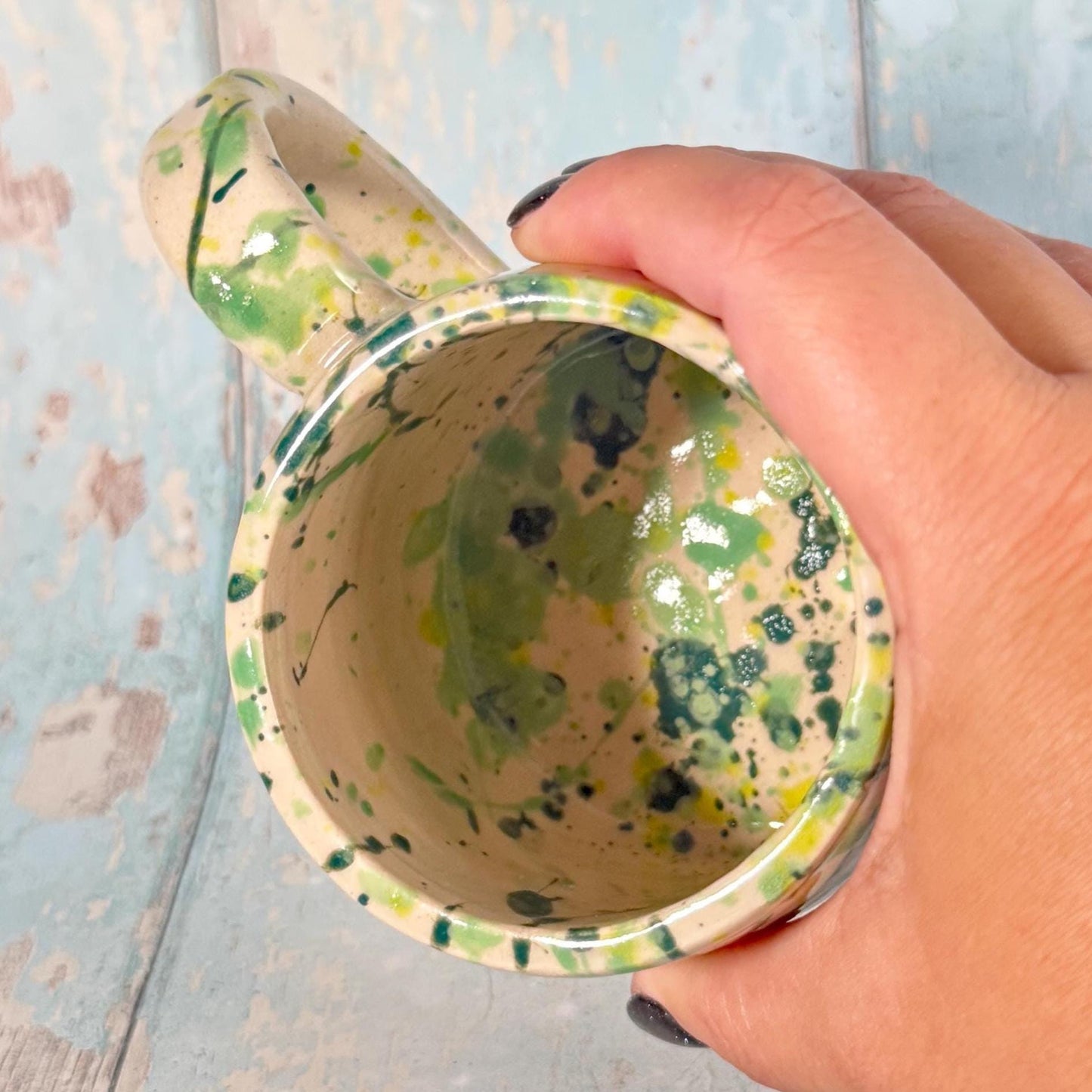 Green 'Eye of Newt" Label Mug Halloween Spooky Season Witch Cup - FJD Ceramics