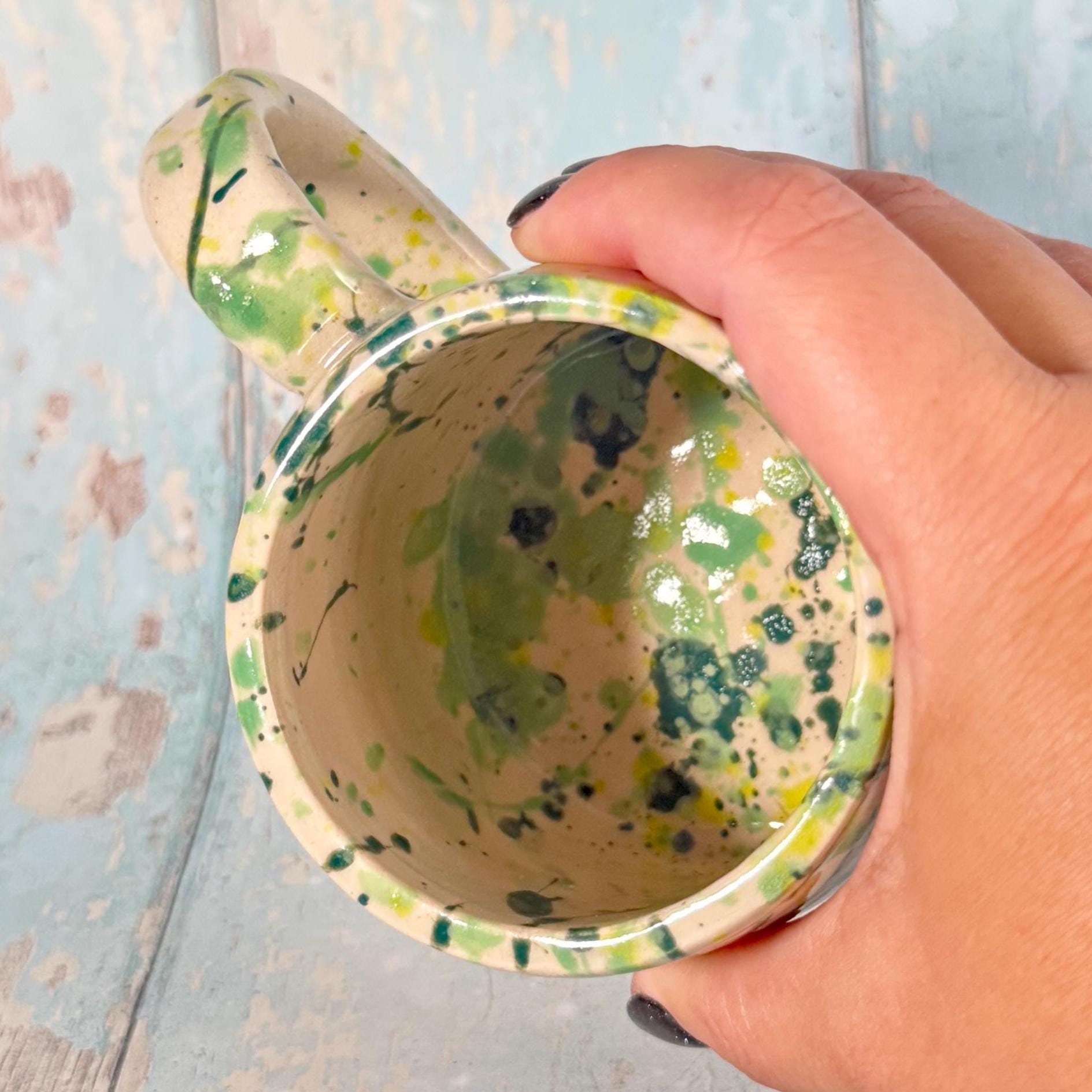 Green 'Eye of Newt" Label Mug Halloween Spooky Season Witch Cup - FJD Ceramics