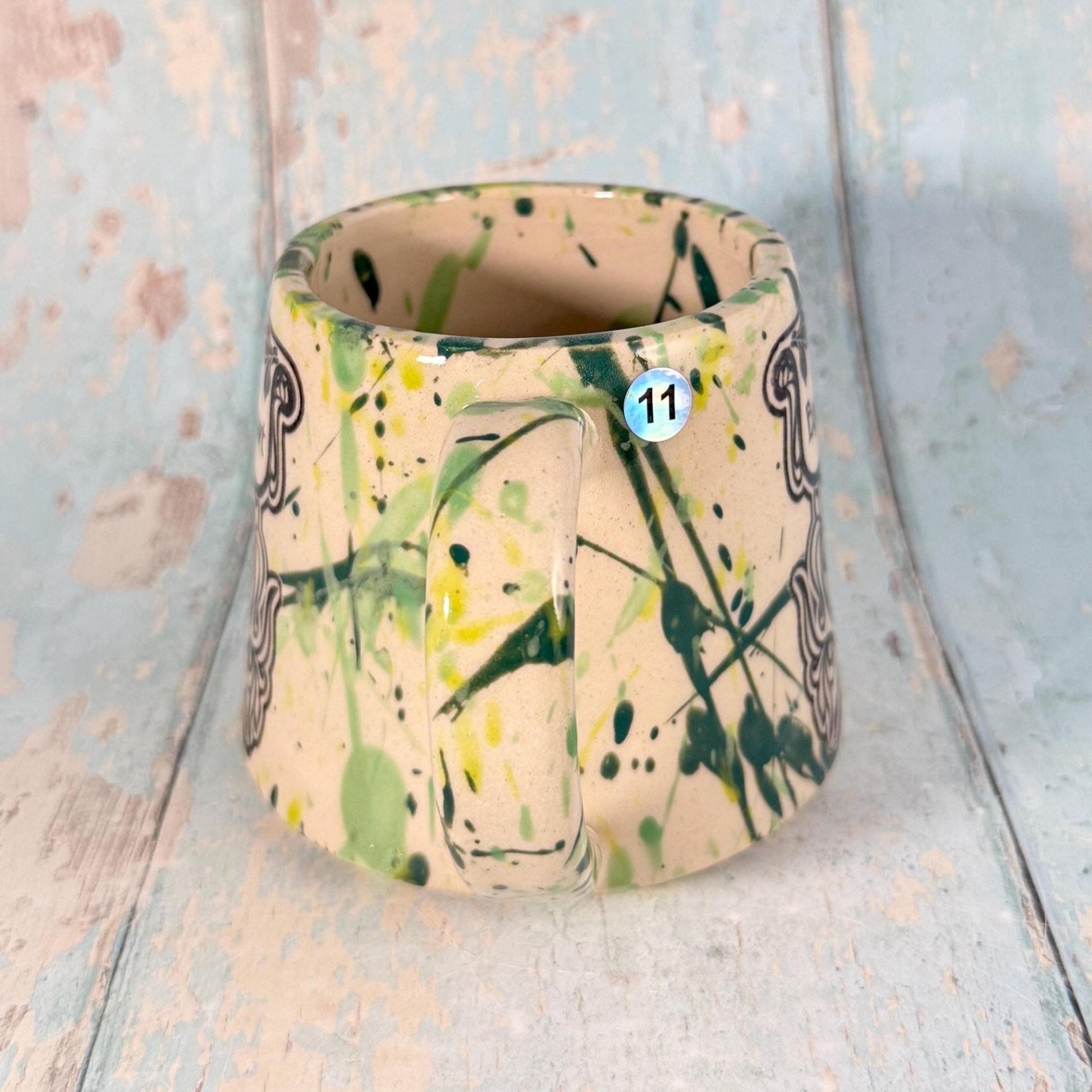 Green 'Eye of Newt" Label Mug Halloween Spooky Season Witch Cup - FJD Ceramics