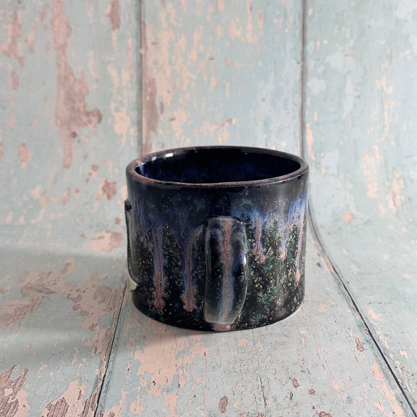 Green Moon Mug, Large Ceramic Cup - FJD Ceramics